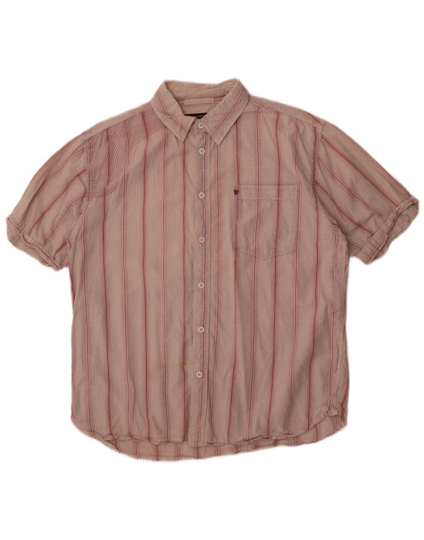 Camicia a maniche corte da uomo Wrangler XL a righe rosa