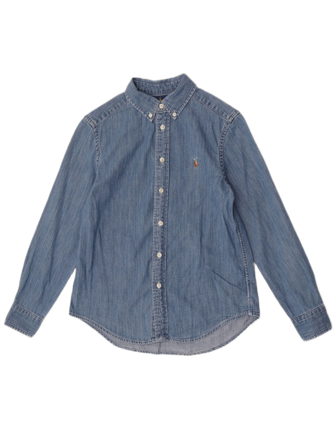 Camicia di jeans per ragazzi Ralph Lauren 10-11 anni in cotone blu medio