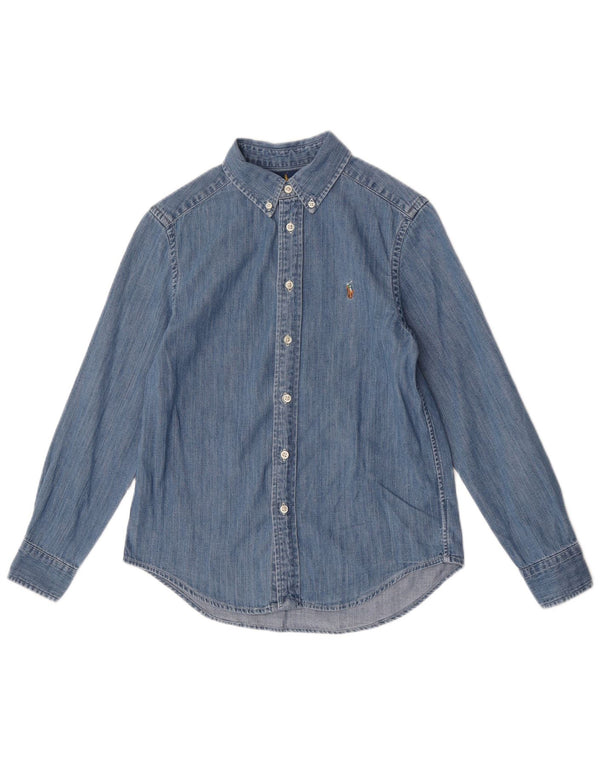 Camicia di jeans per ragazzi Ralph Lauren 10-11 anni in cotone blu medio