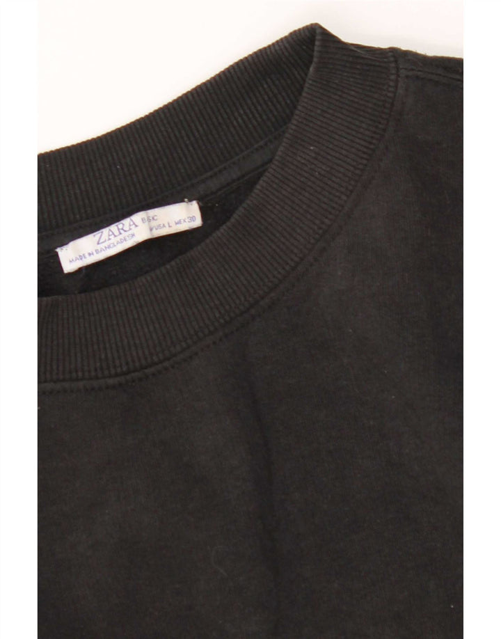 Felpa da donna Zara UK 16 grande nera