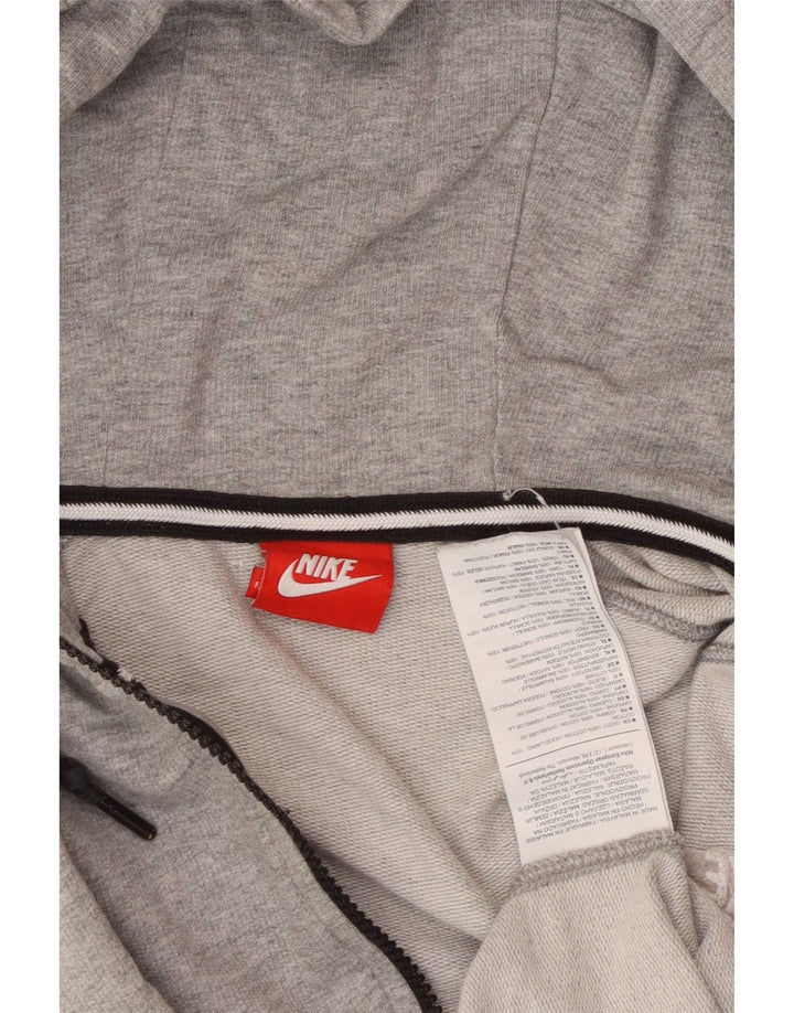 Maglione con cappuccio e zip da donna NIKE UK 12 Cotone grigio medio