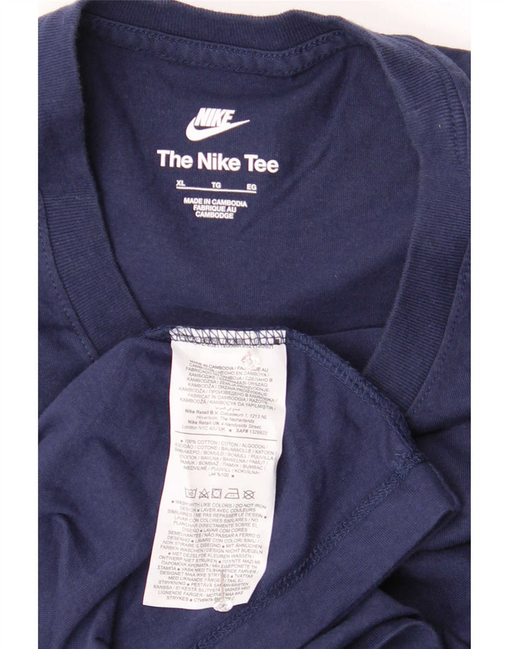 T-shirt da uomo Nike Top XL blu navy in cotone