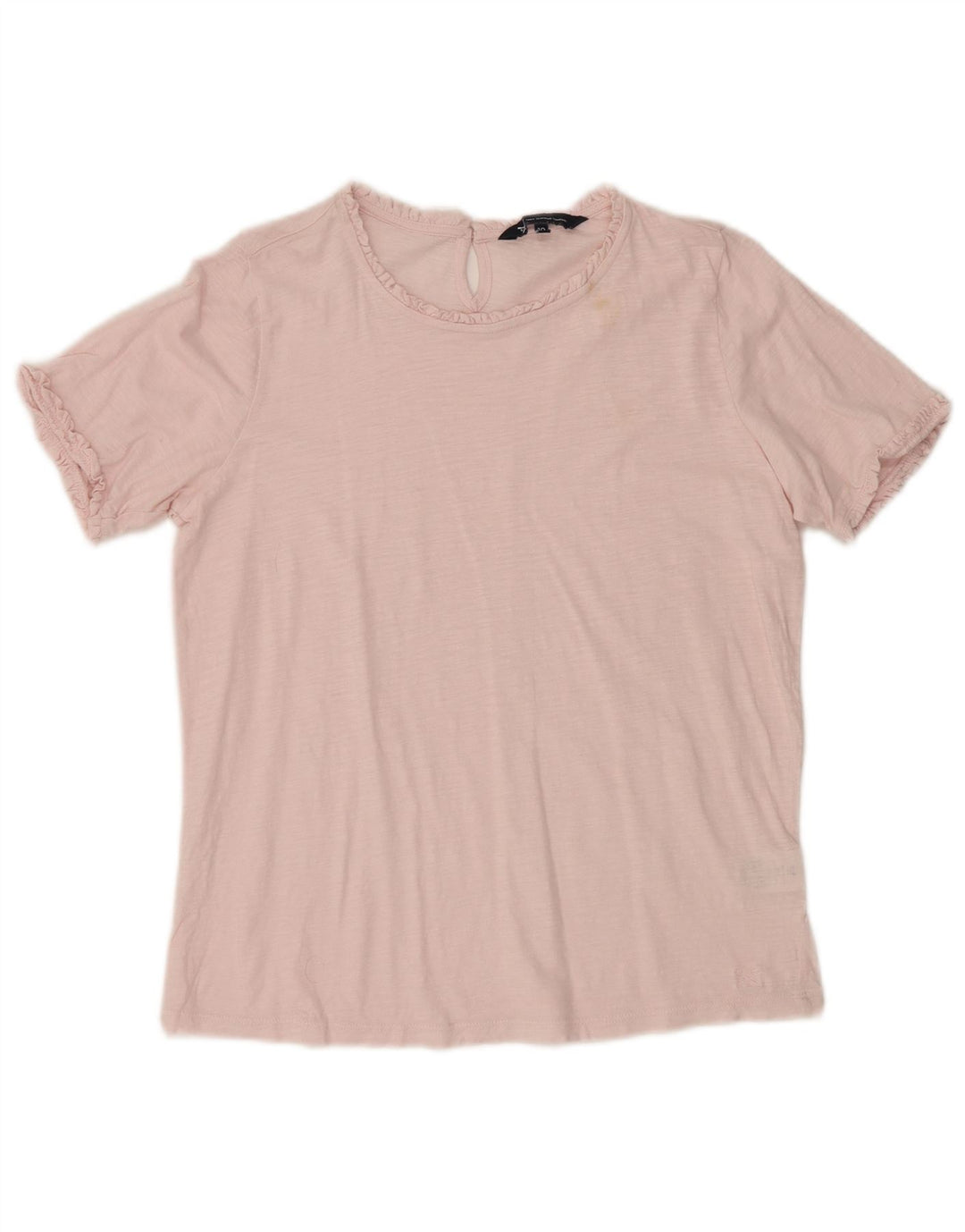 CREW CLOTHING Camicetta da donna Top UK 10 Piccolo cotone rosa