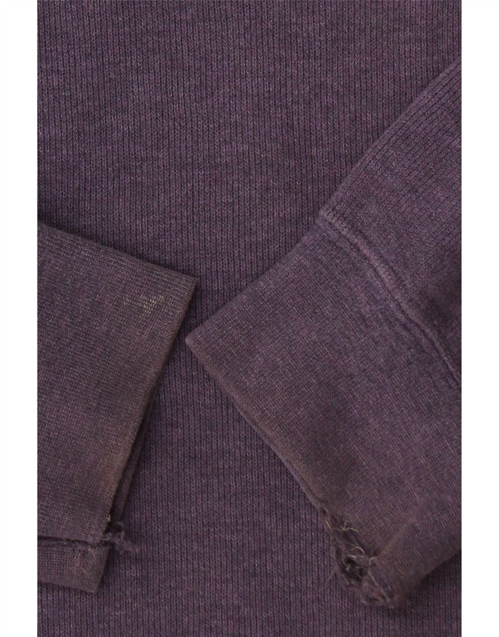 ORVIS Felpa con collo con zip da uomo Maglione cotone viola medio
