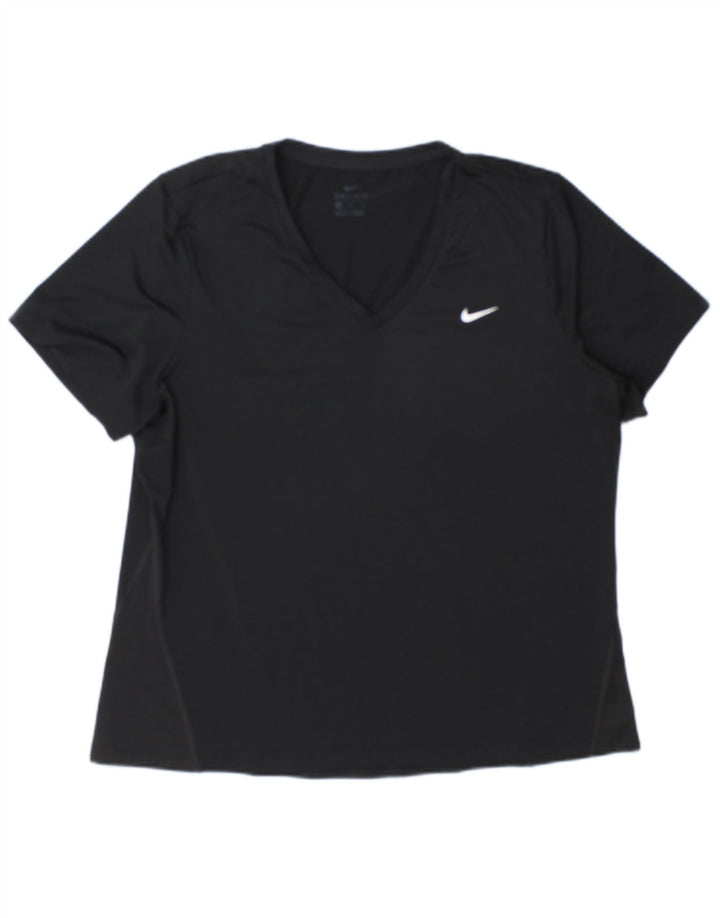 T-shirt Nike Dri Fit da uomo XL nera in poliestere