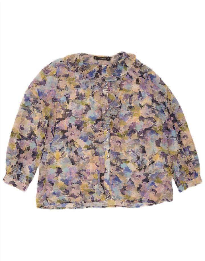 Camicetta trasparente da donna French Connection UK 10 piccola multicolore