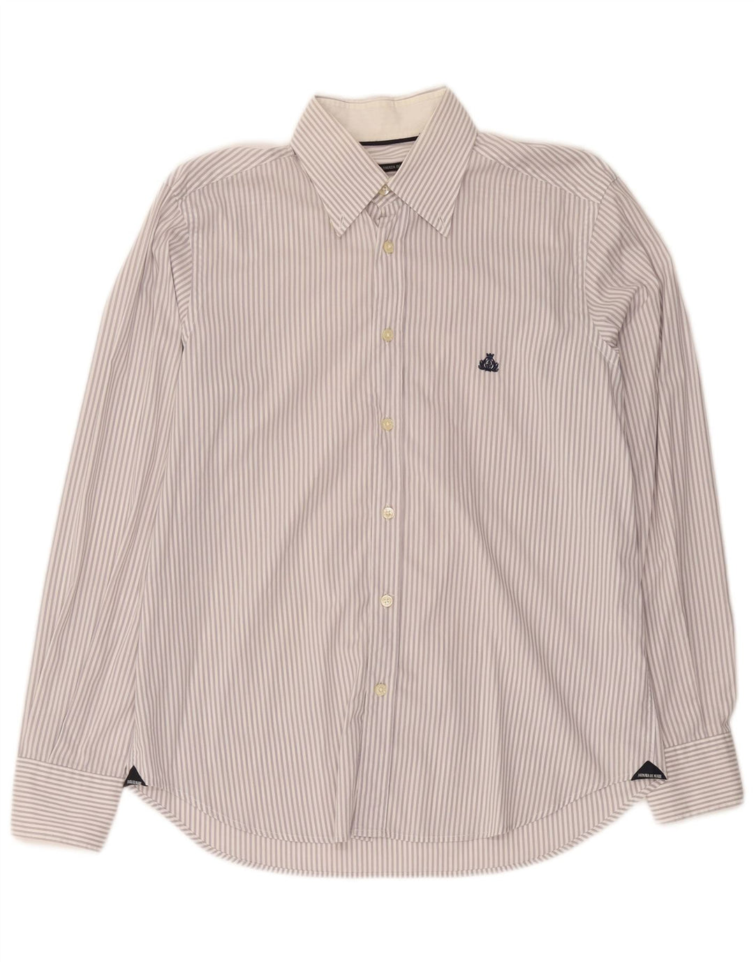 Camicia Uomo Armata Di Mare IT 48 Gessato Medio Bianco