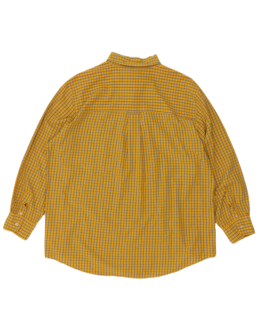 Camicia da uomo Chaps grande in cotone a quadretti gialli
