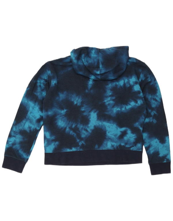 Felpa con cappuccio da donna Champion UK 16 Large Blu Tie Dye Cotton
