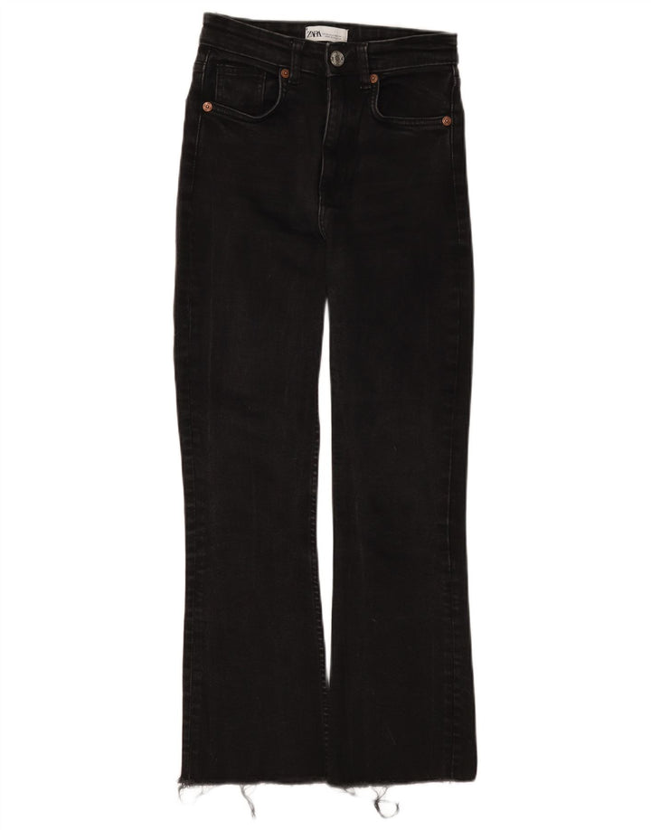 Jeans Bootcut da donna Zara EU 34 2XS W24 L26 Nero