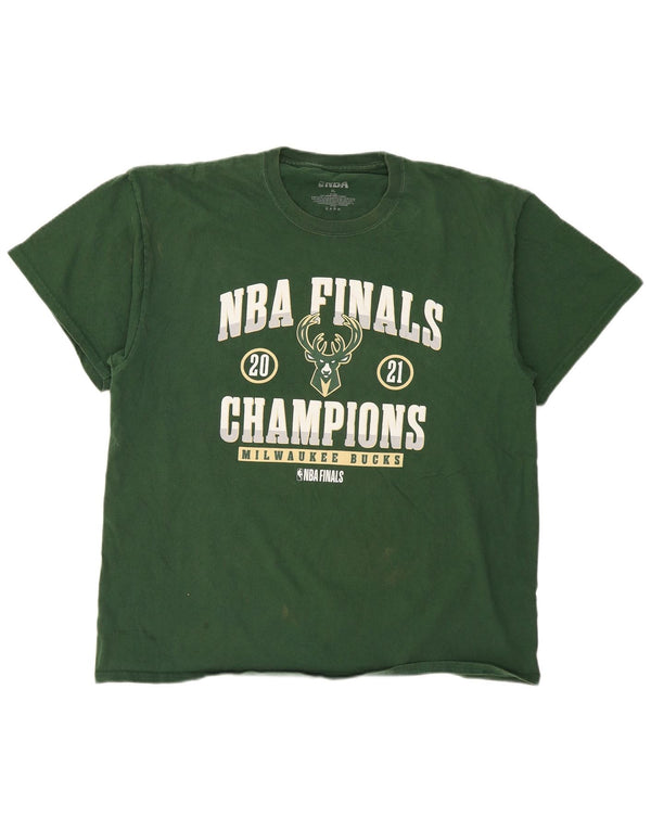 T-shirt grafica da uomo NBA Top XL in cotone verde