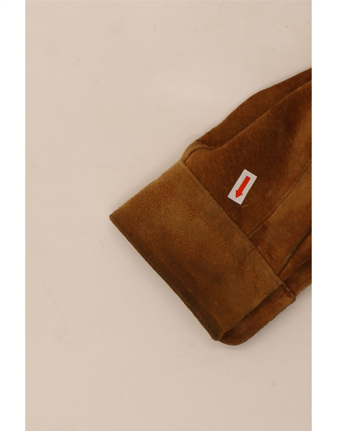 Camicia da donna overshirt VINTAGE in pelle scamosciata UK 12 Pelle beige media