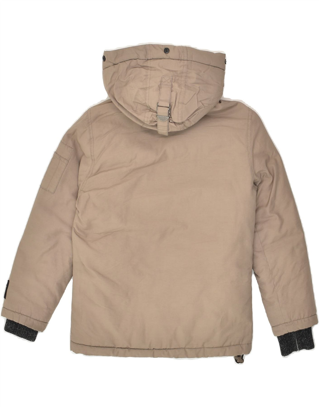 DIADORA Boys Hooded Windbreaker Jacket 7-8 Years Small Brown Cotton | Vintage Diadora | Thrift | Second-Hand Diadora | Used Clothing | Messina Hembry 