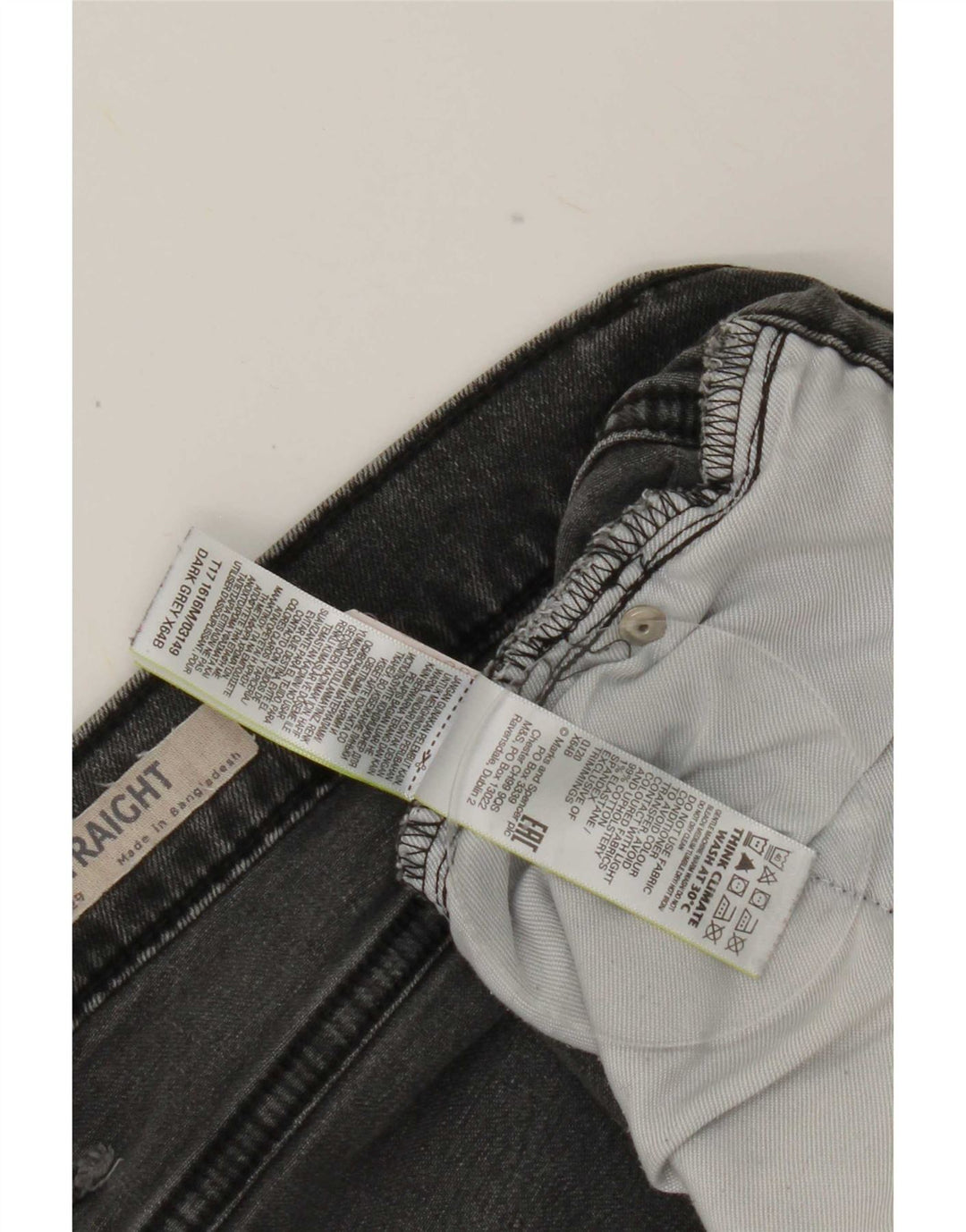 Jeans dritti da uomo Marks & Spencer W42 L29 cotone grigio
