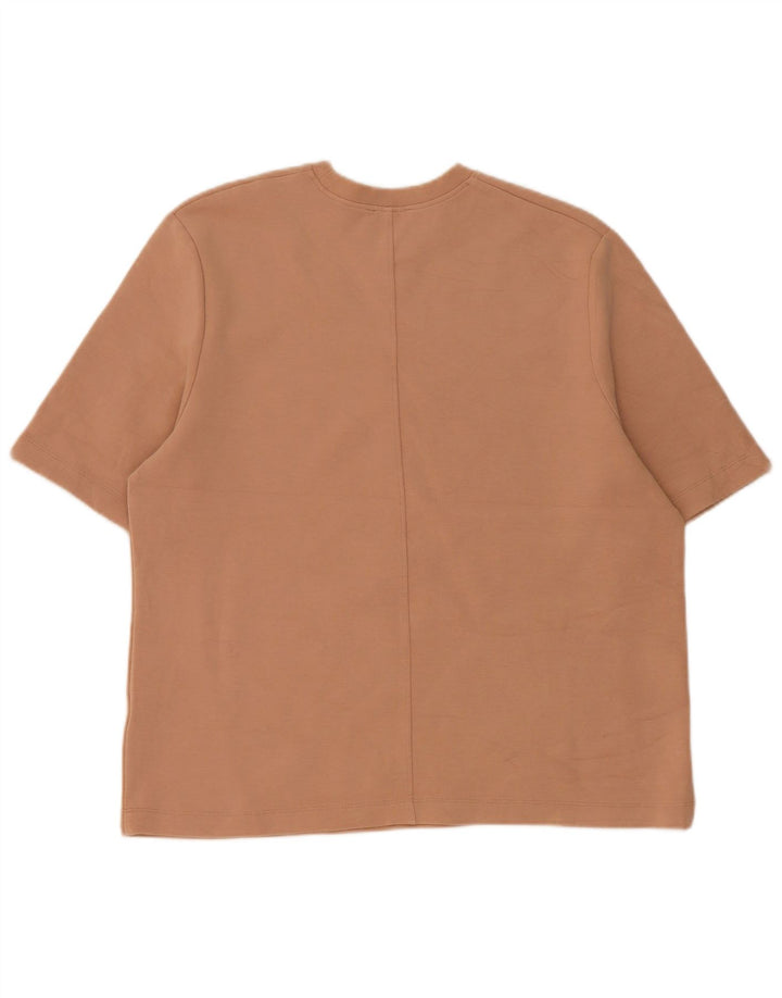 T-shirt Zara da uomo Top in cotone beige medio