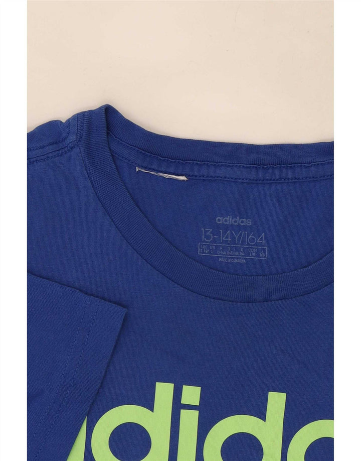 Maglietta grafica Adidas da bambino 13-14 anni Blu