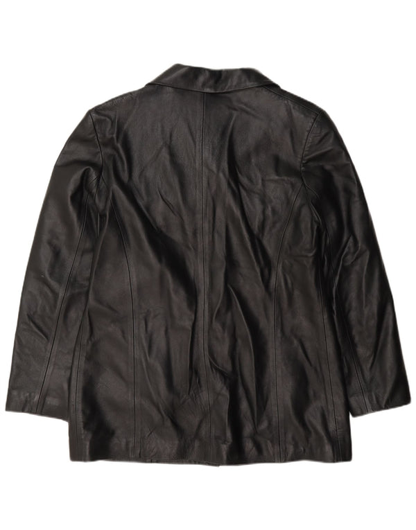 Giacca blazer in pelle Woodlands da donna Sardar UK 16 grande nera