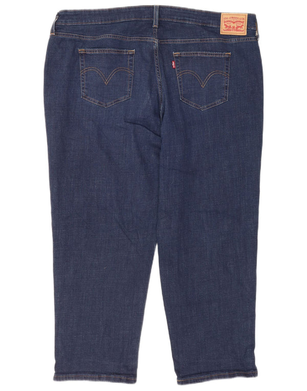 Jeans corti da donna Levi's Boyfriend US 22 3XL W44 L26 Cotone blu