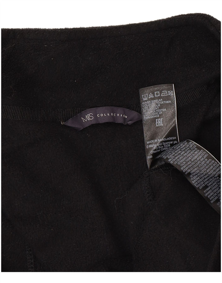 Giacca in pile da donna Marks & Spencer UK 16 grande poliestere nero