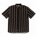 Camicia Zara da uomo a maniche corte in viscosa a righe nere grandi