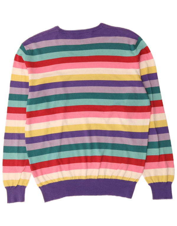 Maglione maglione girocollo da uomo Brooksfield IT 52 grandi righe multicolori