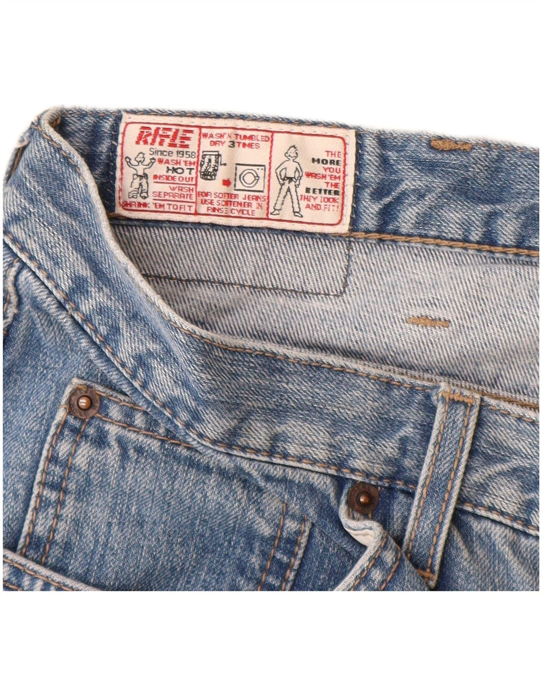 Jeans dritti da uomo Rifle W38 L30 Blu