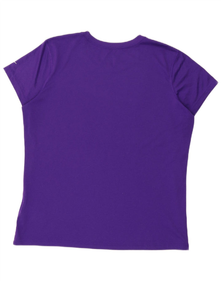 T-shirt grafica Nike Dri Fit da uomo XL viola in poliestere