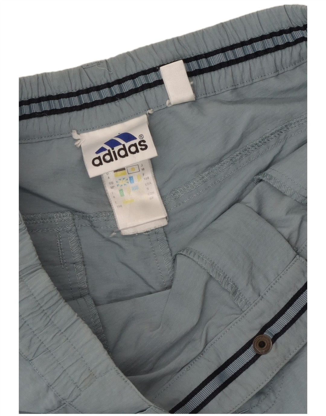 Pantaloni da tuta Adidas Capri da uomo in poliammide blu medio