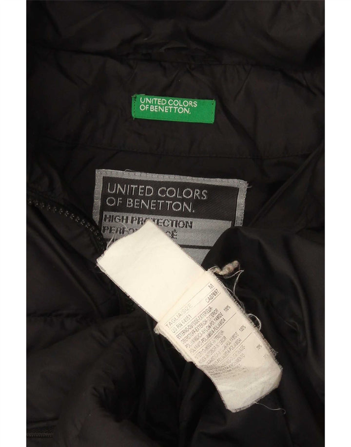 Giacca imbottita da donna Benetton UK 14 nylon nero medio