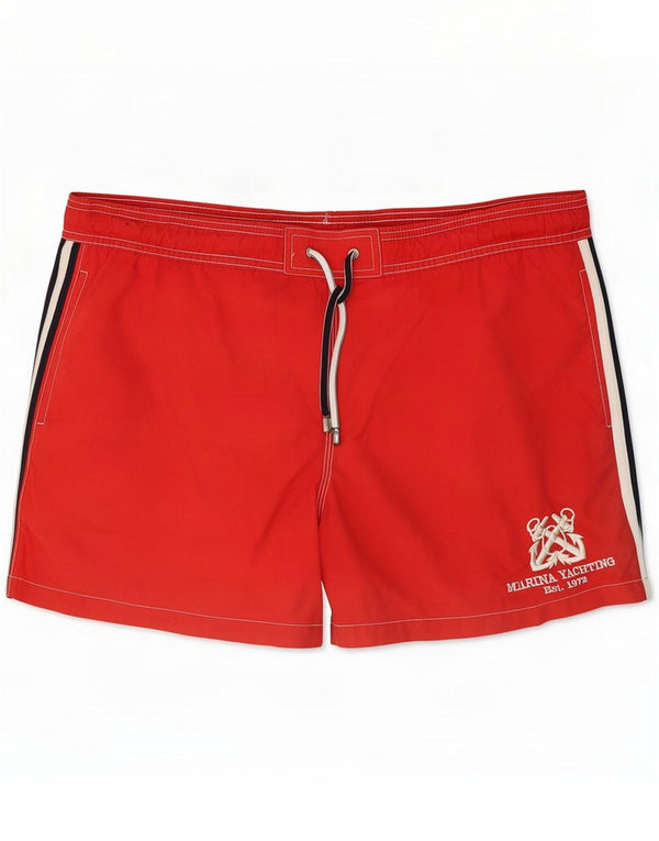 Pantaloncini da bagno con grafica da uomo Marina Yachting Large Rosso Cotone
