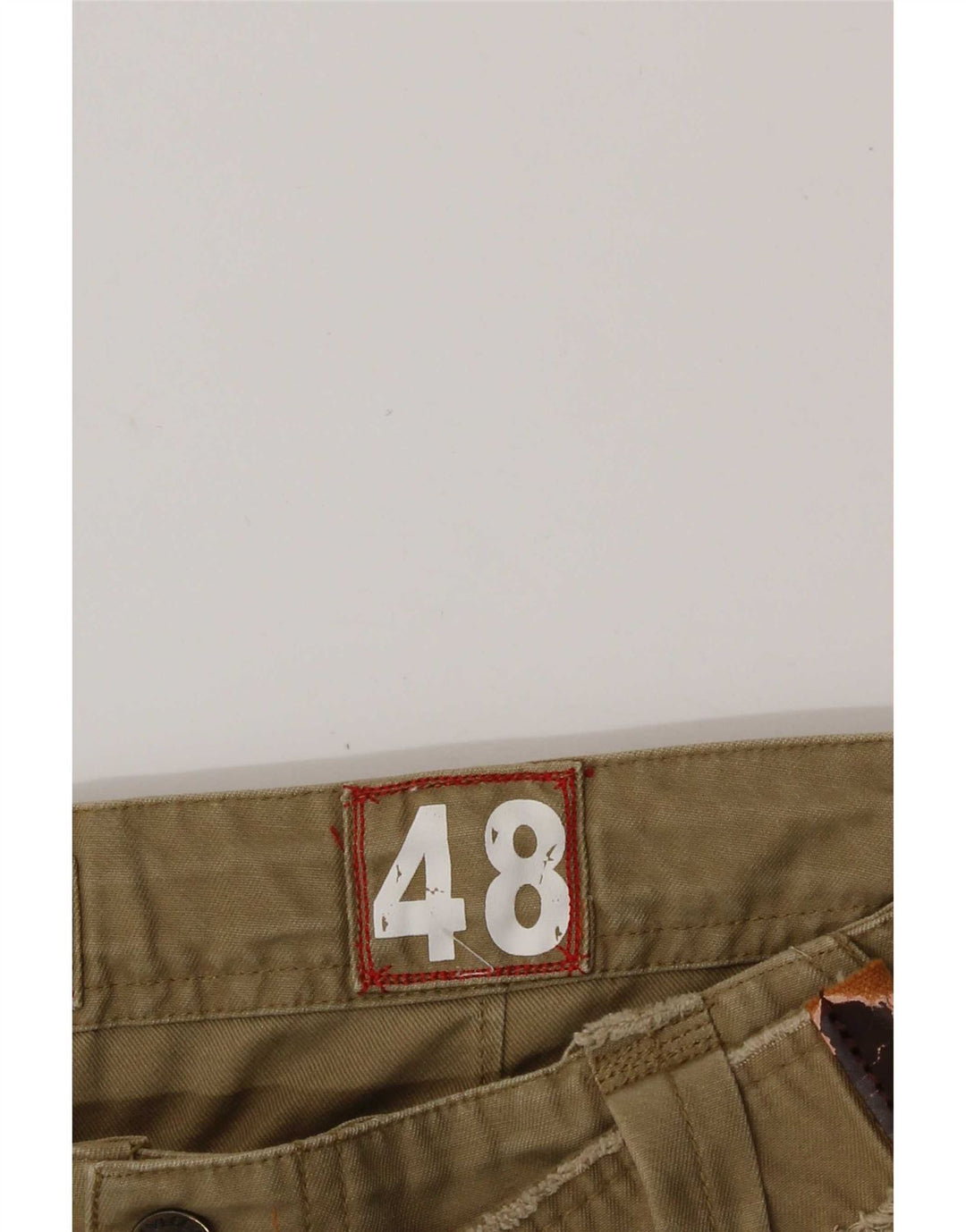 Pantaloncini cargo vintage da uomo IT 48 medi W32 cotone kaki