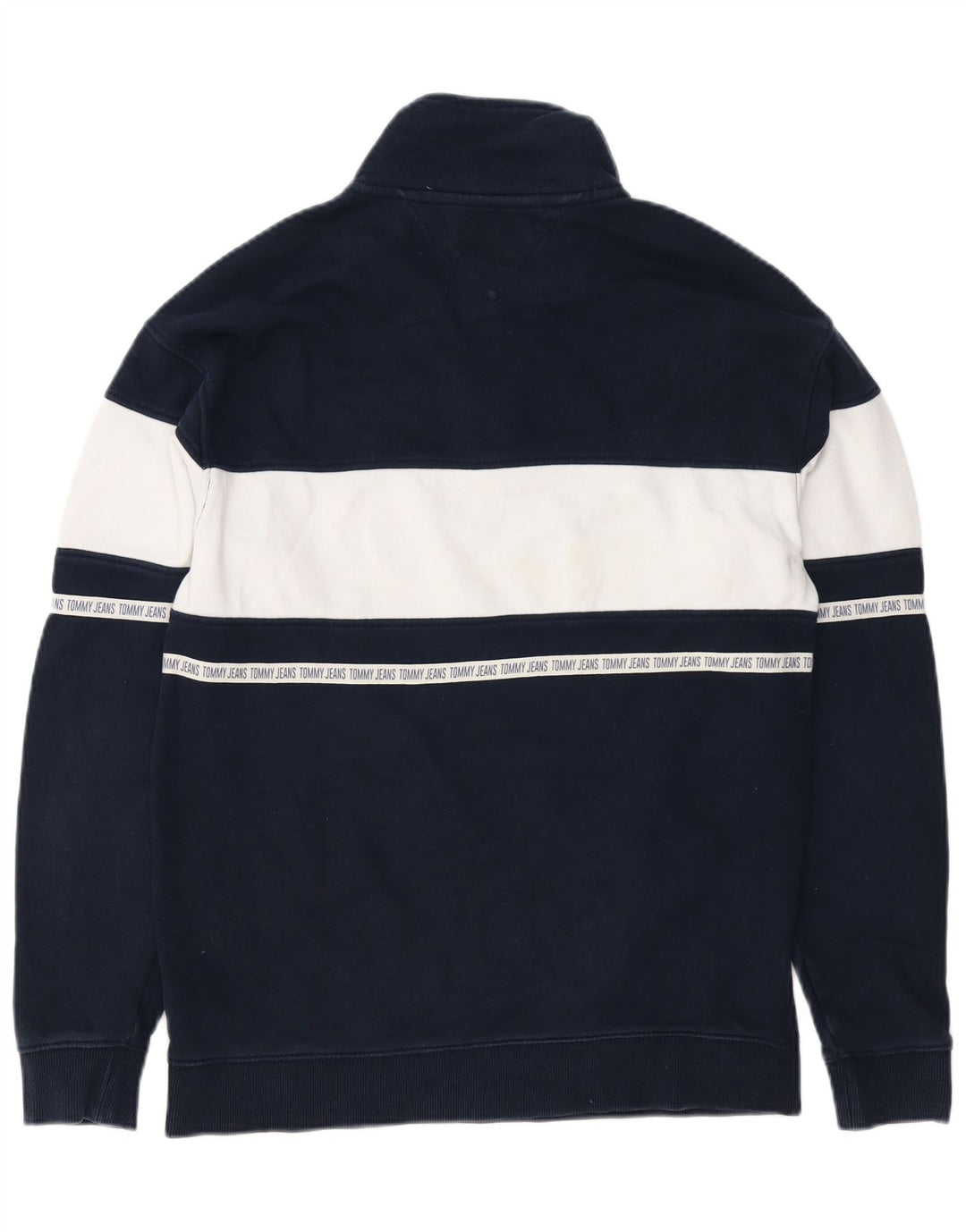 Tommy Hilfiger Uomo Felpa grafica Maglione Piccolo Blu Navy Colourblock