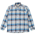 EDDIE BAUER Mens Shirt Large Blue Check Polyester | Vintage Eddie Bauer | Thrift | Second-Hand Eddie Bauer | Used Clothing | Messina Hembry 