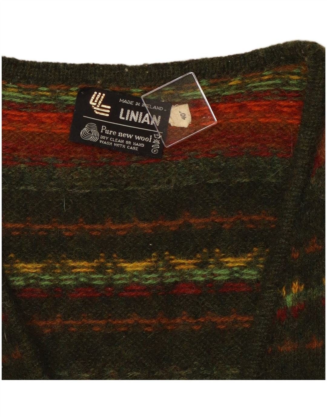 Maglione cardigan da donna VINTAGE EU 40 a righe multicolori medie