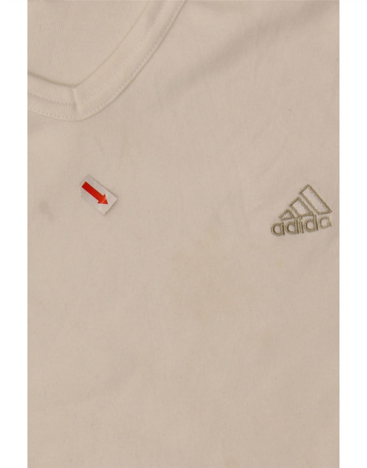 T-shirt da donna ADIDAS Top UK 14 cotone bianco medio