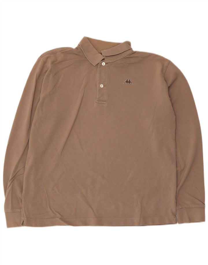 Polo Kappa Uomo Manica Lunga Small Grigio Cotone