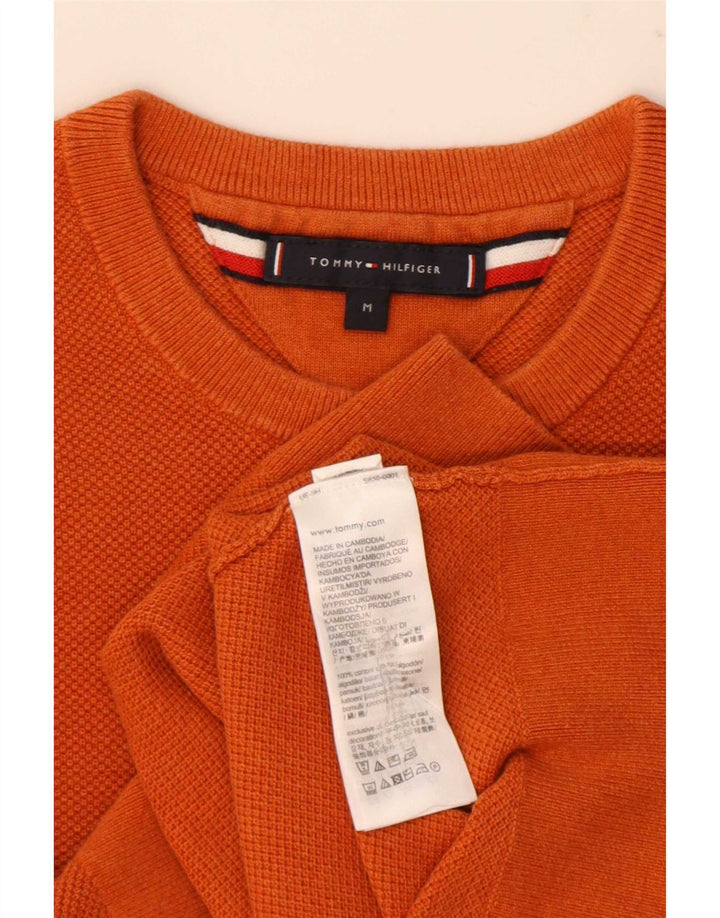 Maglione maglione girocollo da uomo Tommy Hilfiger cotone arancione medio