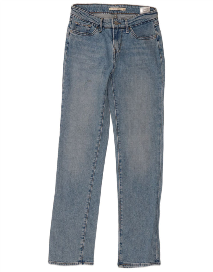 Jeans dritti Levi's 714 da donna W26 L30 cotone blu