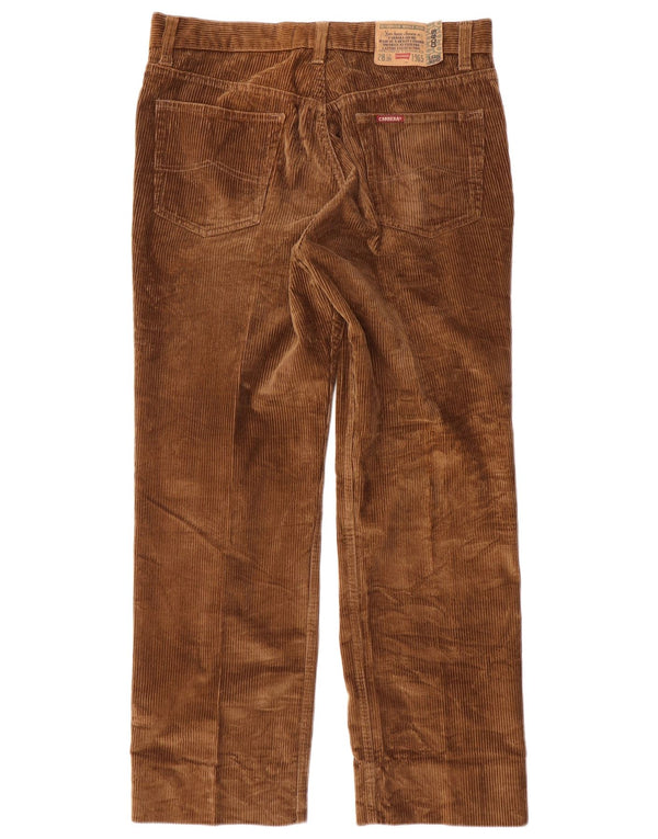 Pantaloni dritti da uomo in velluto a coste CARRERA W34 L28 cotone marrone