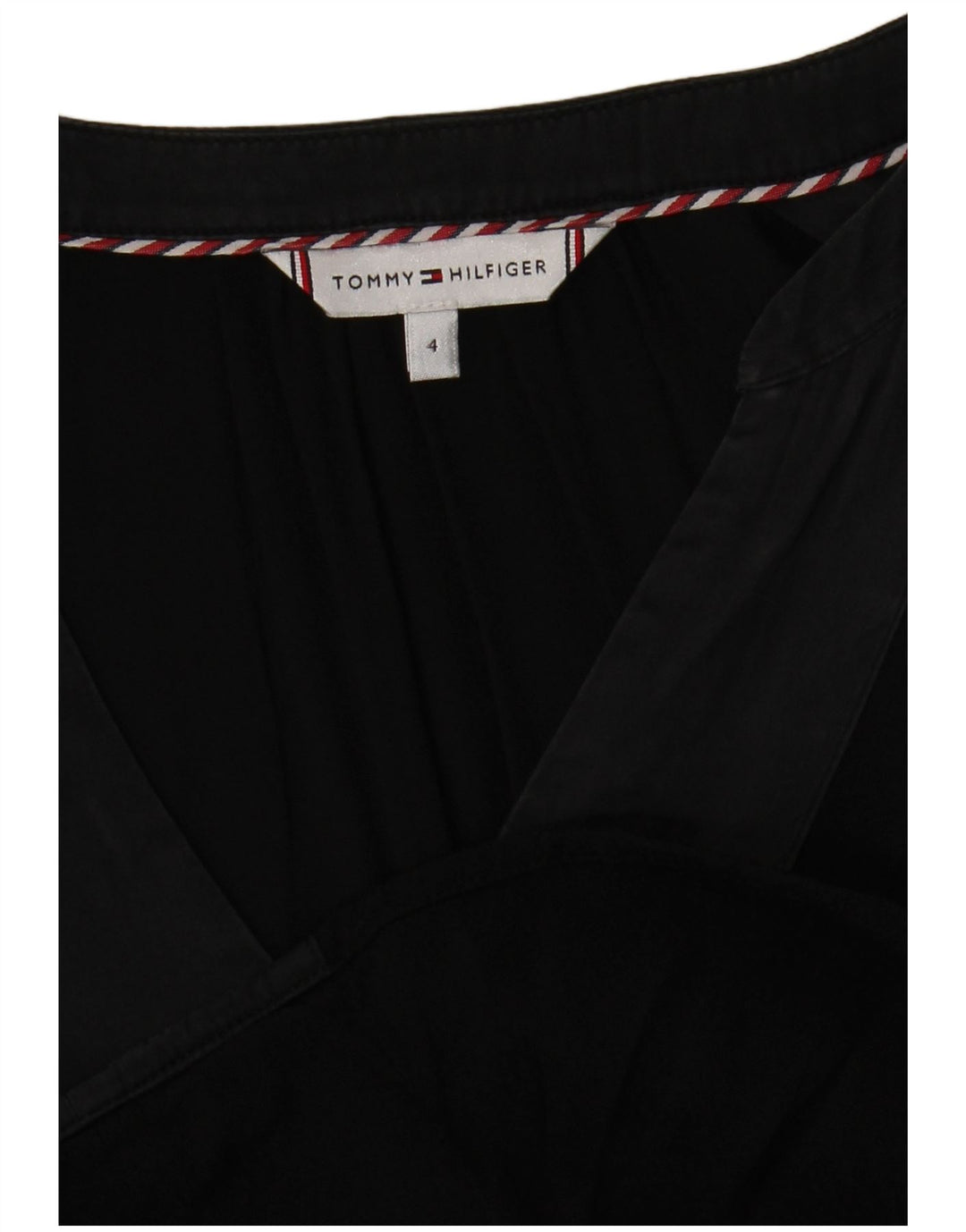 Camicetta a maniche lunghe oversize da donna Tommy Hilfiger Top US 4 Small Nero