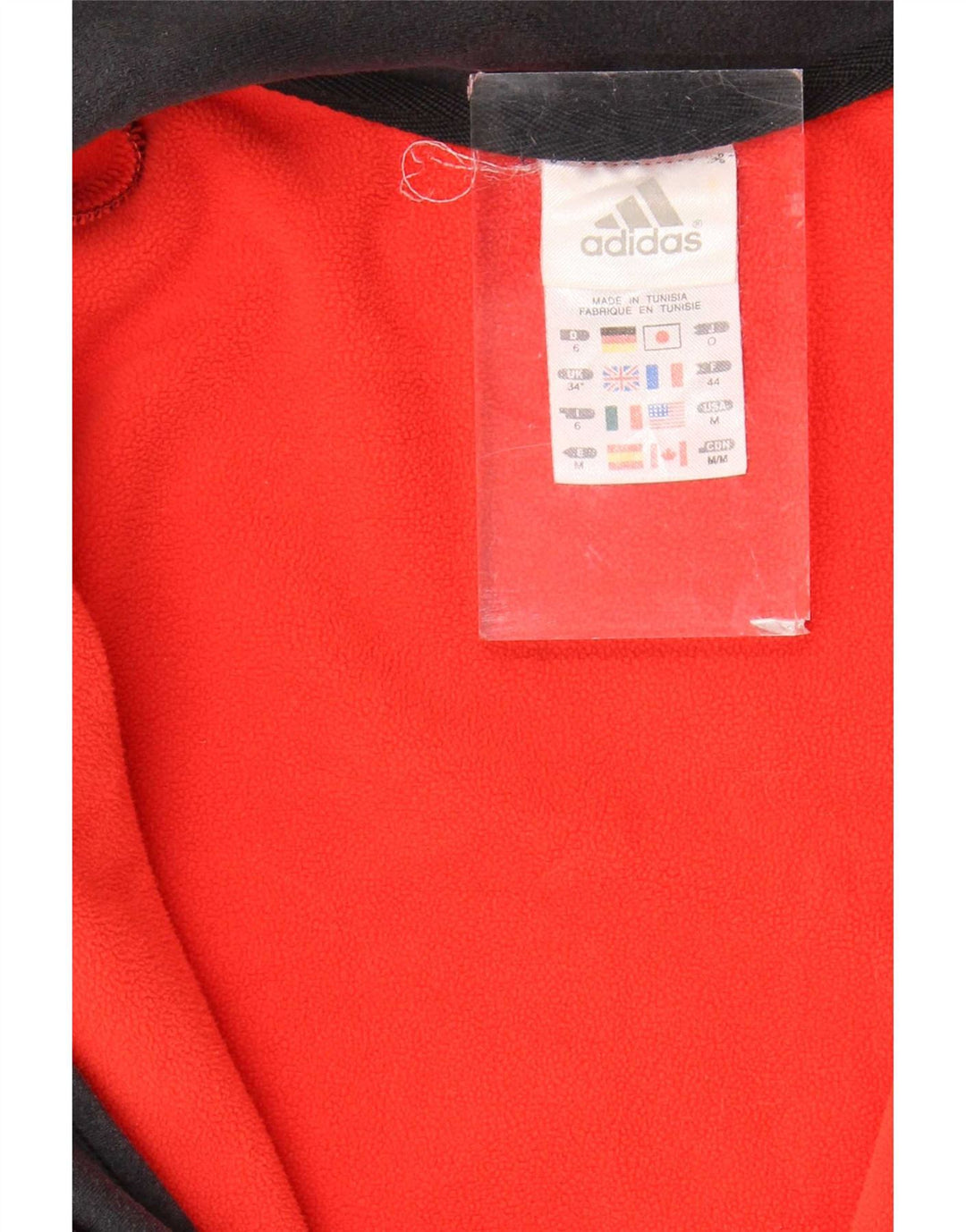 Giacca da ginnastica da uomo Adidas, giacca in poliestere color block rosso medio