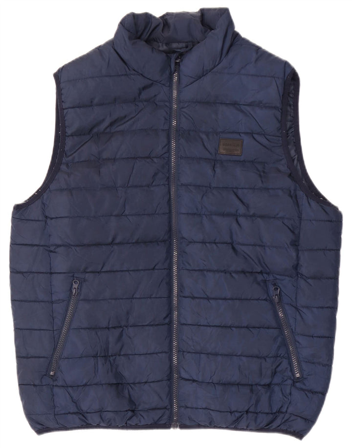 Gilet imbottito da uomo Jack & Jones UK 40 grande poliestere blu navy