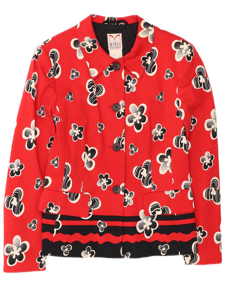 Giacca blazer da uomo a 4 bottoni Mondi EU 38 rosso medio floreale