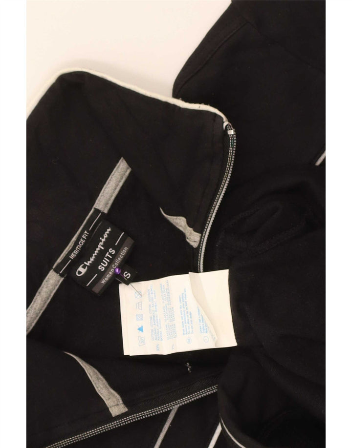 Giacca da tuta da donna Champion UK 10 piccola in cotone nero