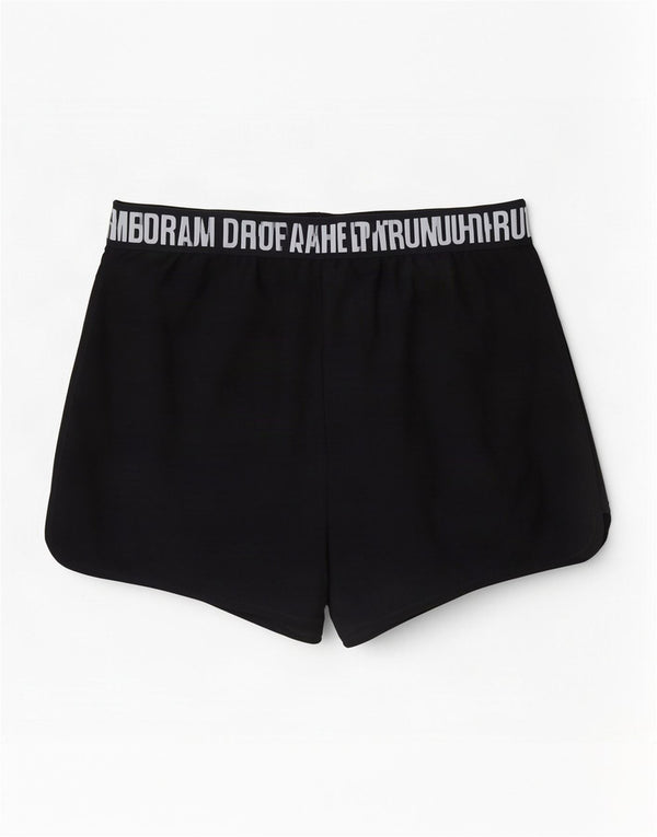 Pantaloncini sportivi Under Armour da donna Heat Gear vestibilità ampia UK 12 medio nero