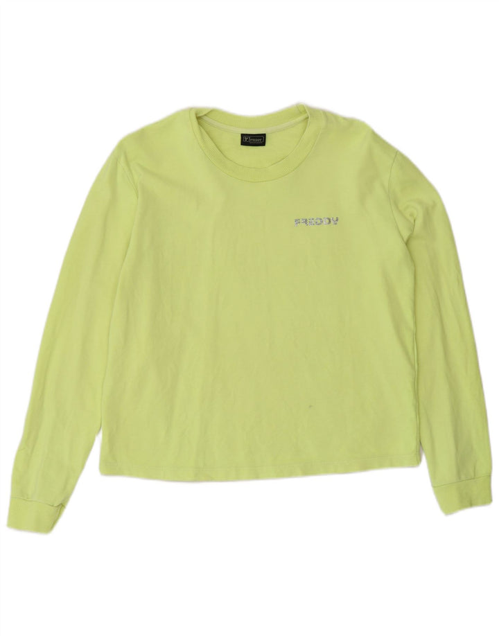 Maglia da donna a maniche lunghe FREDDY UK 8 piccola in cotone giallo