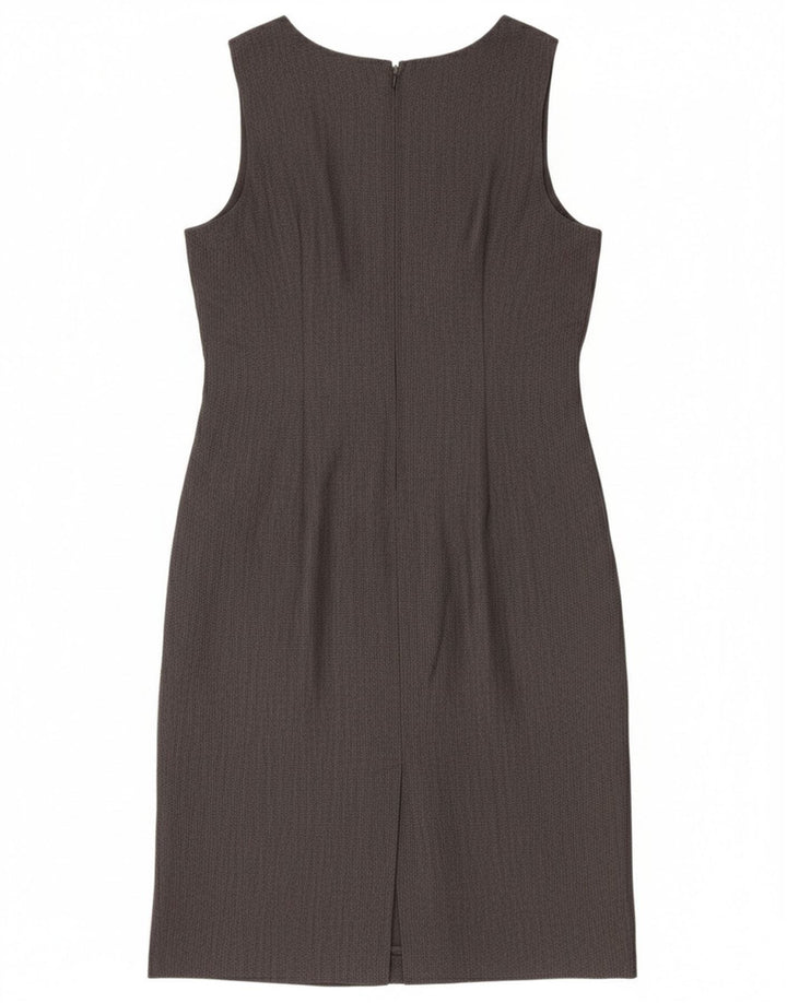 Abito tubino senza maniche vintage da donna UK 12 Grigio medio