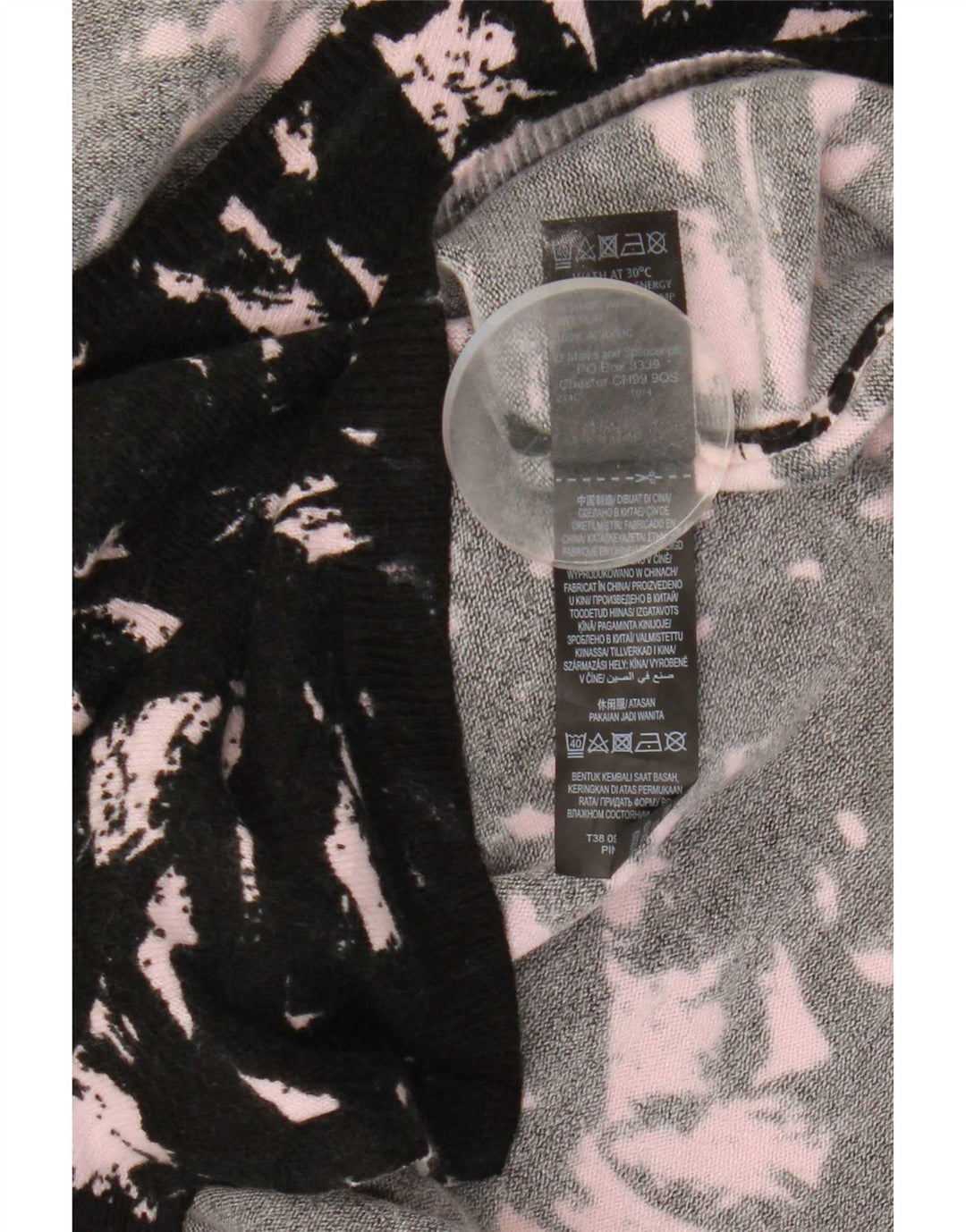 Maglione maglione con scollo a V da donna Marks & Spencer UK 8 piccolo nero
