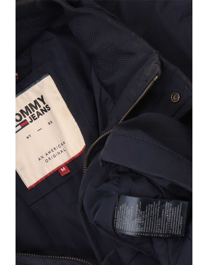 Cappotto giacca a vento con cappuccio da uomo Tommy Hilfiger UK 38 medio blu navy