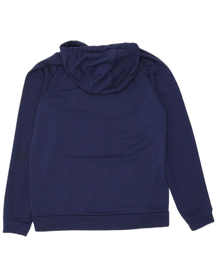 Felpa con cappuccio grafica Nike Dri Fit da uomo, media, in poliestere blu navy